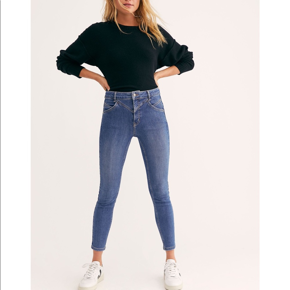 Free People Riley seamed skinny jeans - Picture 2 of 11